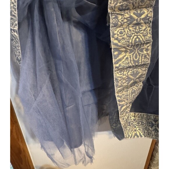 Girls Size 9 Jacquard Dress Sleeveless Dress with Jacket and Bag, Formal Blue - Picture 8 of 16